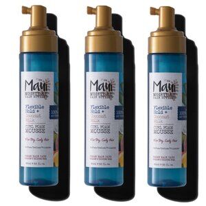 Set of three (3) NEW Maui Moisture Flexible Hold + Coconut Milk Curl Foam Mousse